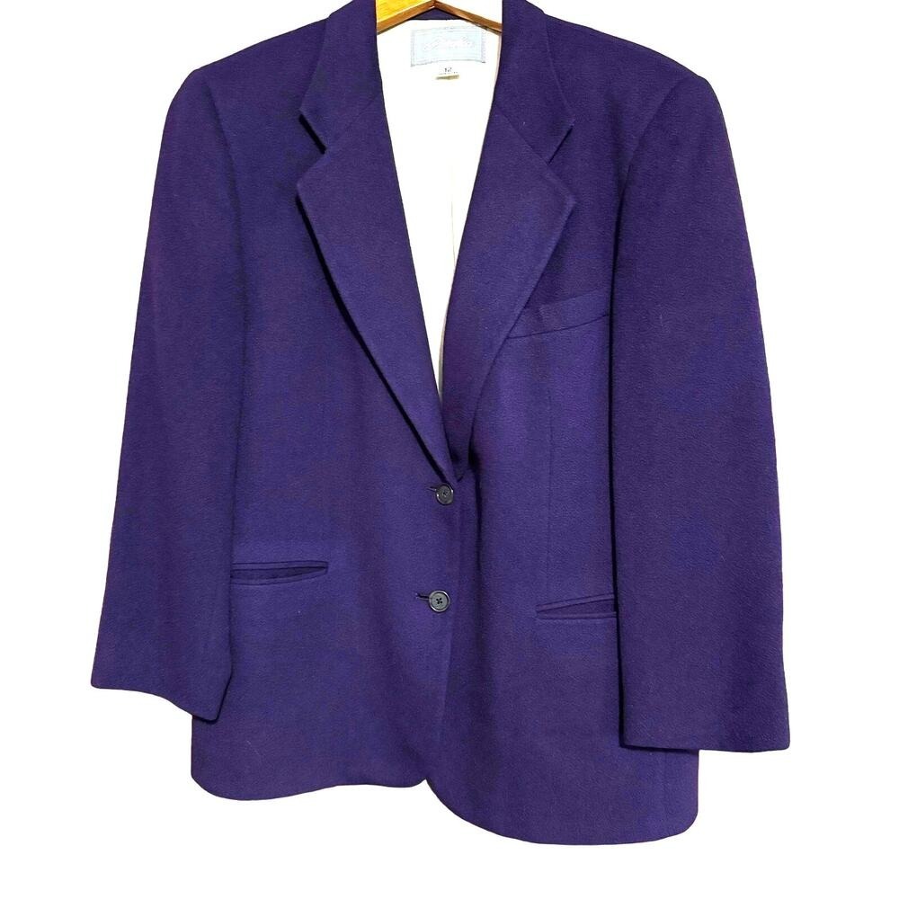 Pietrafesa‎ Loro Piana purple camel hair blazer Women's Size 12